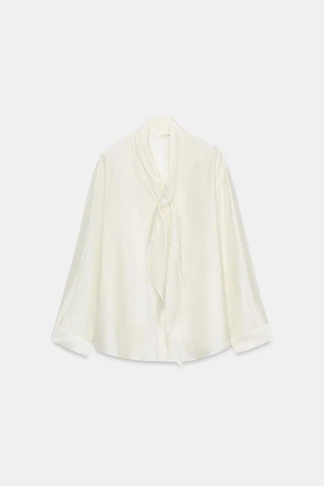 ZW COLLECTION SATIN BLOUSE WITH TIES – image 6