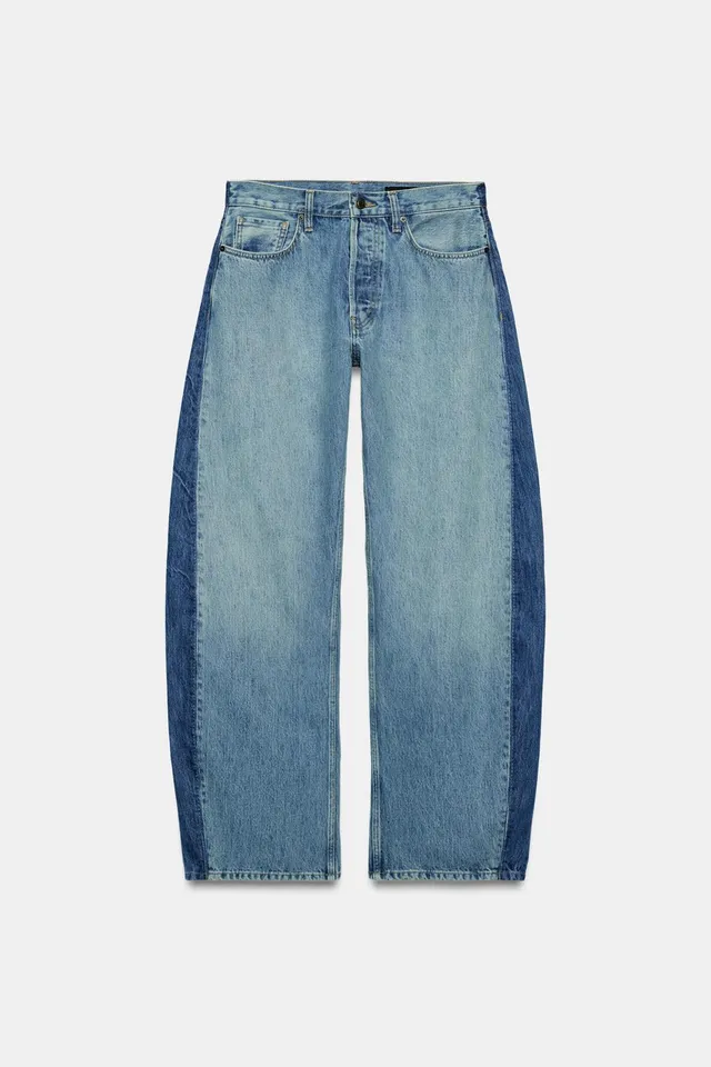ZW COLLECTION BARREL MID-WAIST PATCHWORK JEANS – image 6