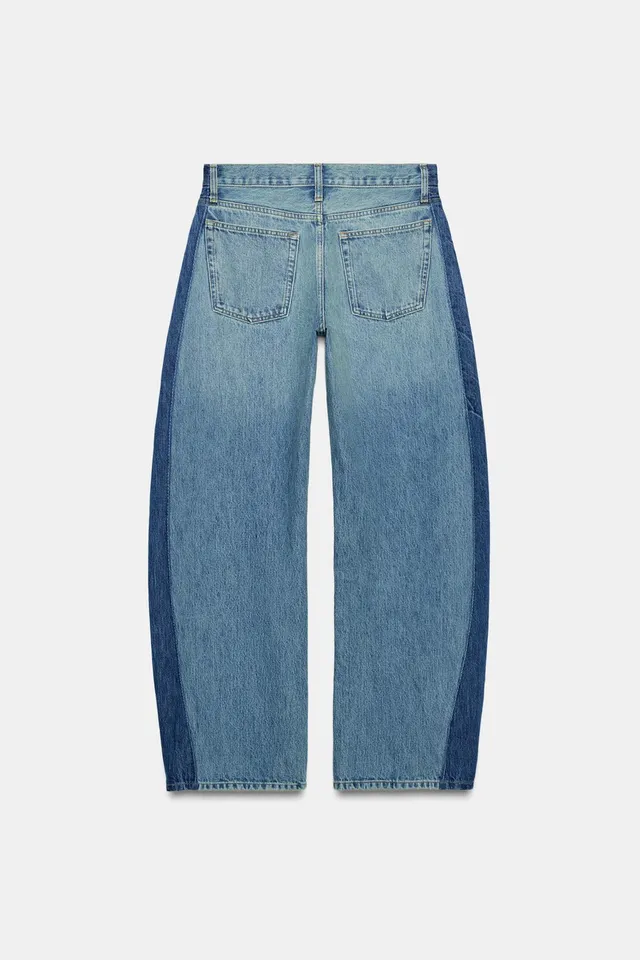 ZW COLLECTION BARREL MID-WAIST PATCHWORK JEANS – image 7