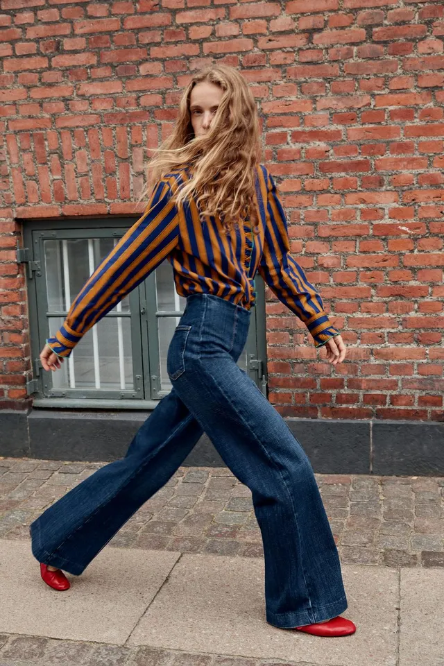 RUFFLED STRIPE BLOUSE – image 3