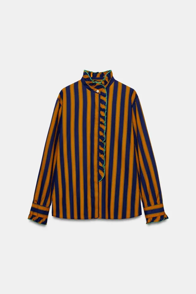 RUFFLED STRIPE BLOUSE – image 5