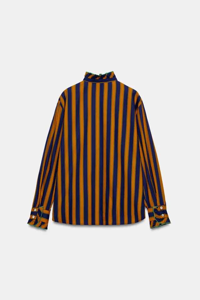 RUFFLED STRIPE BLOUSE – image 6