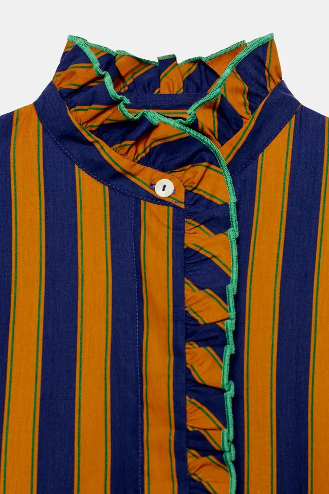 RUFFLED STRIPE BLOUSE – image 7