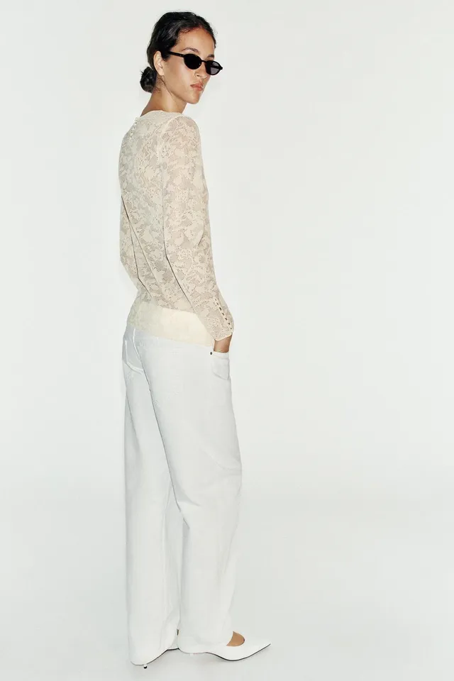 FLORAL JACQUARD KNIT TOP – image 3