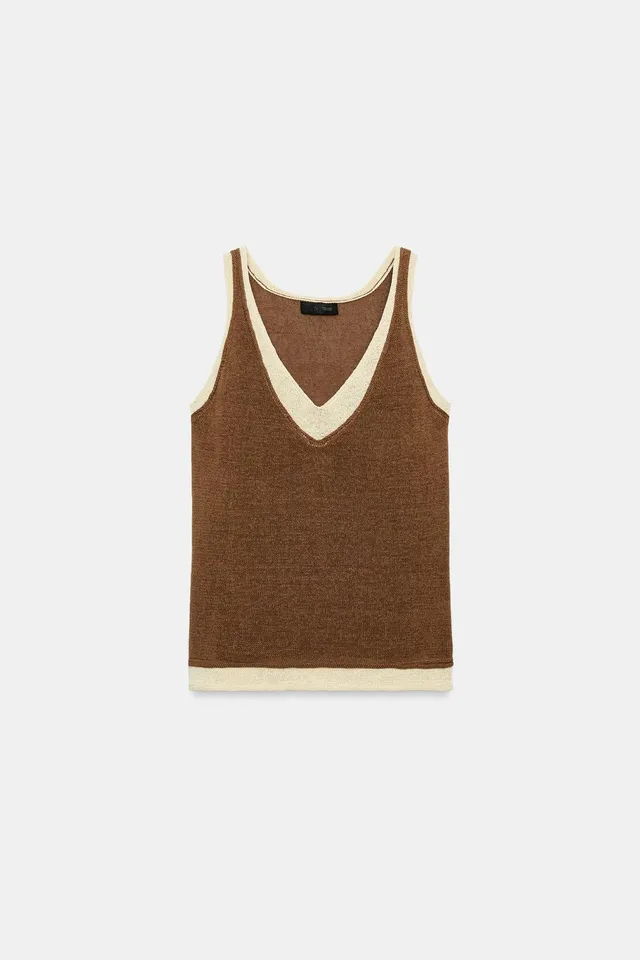 KNIT TOP WITH CONTRAST DETAILING – image 5