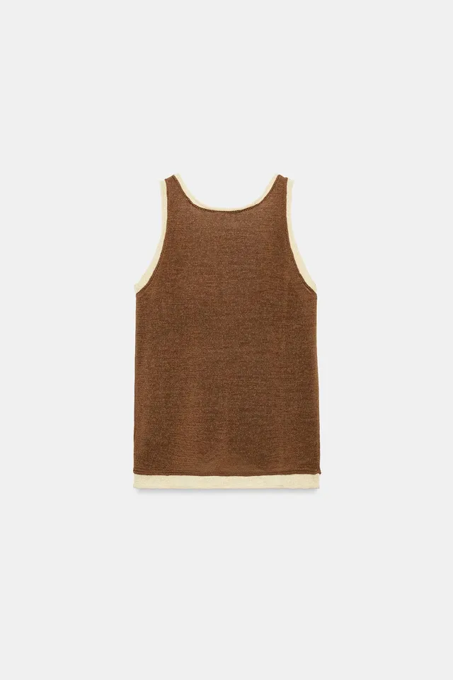 KNIT TOP WITH CONTRAST DETAILING – image 6