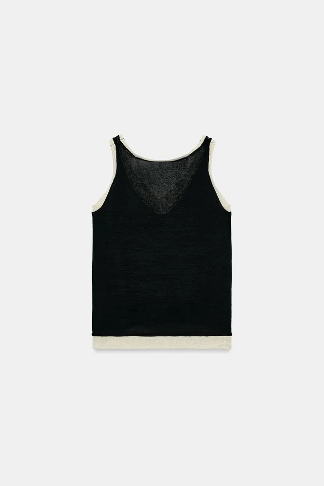 KNIT TOP WITH CONTRAST DETAILING – image 8