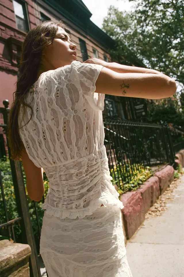 CUTOUT RUFFLED BLOUSE – image 3