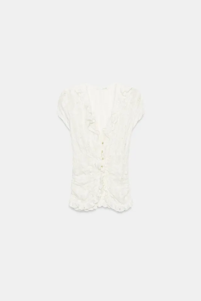 CUTOUT RUFFLED BLOUSE – image 6
