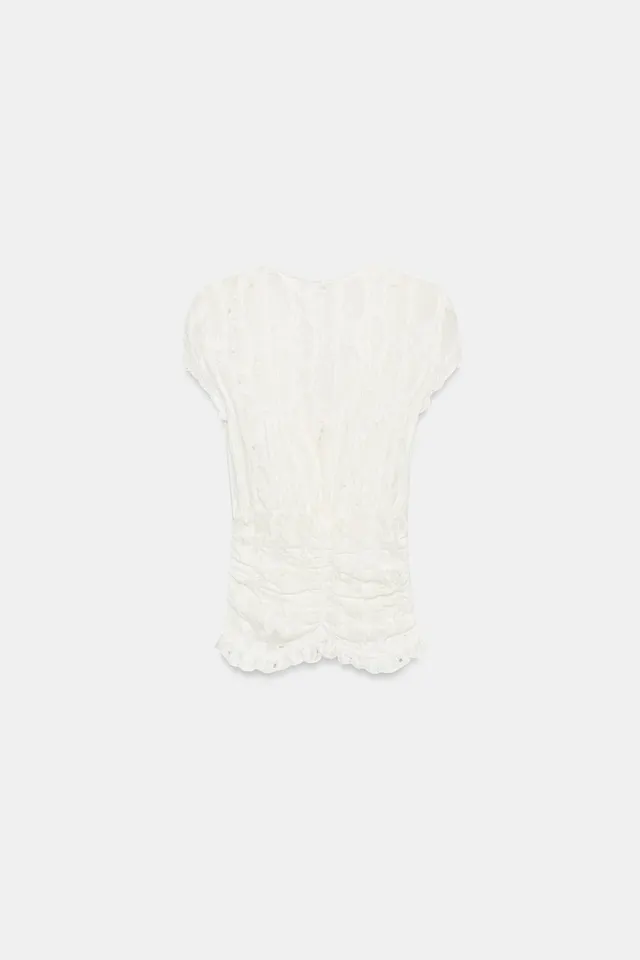 CUTOUT RUFFLED BLOUSE – image 7