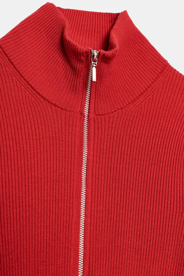 FITTED RIBBED KNIT TOP – image 8