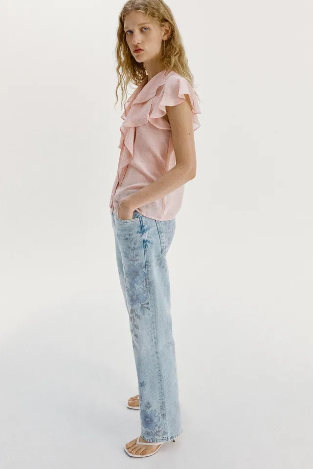 RUFFLED BLOUSE WITH TIE – image 5