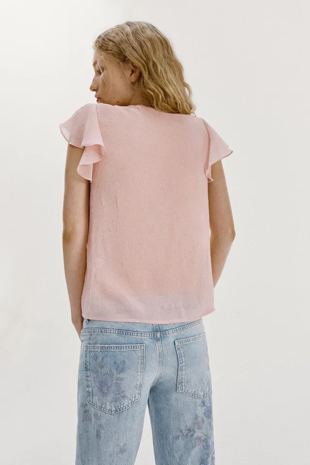 RUFFLED BLOUSE WITH TIE – image 6