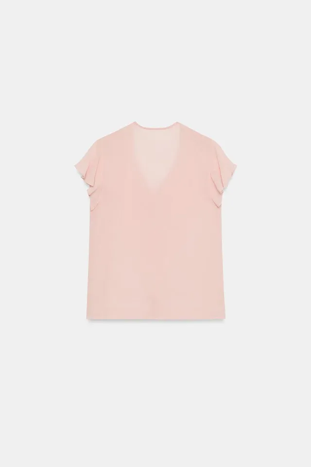 RUFFLED BLOUSE WITH TIE – image 8