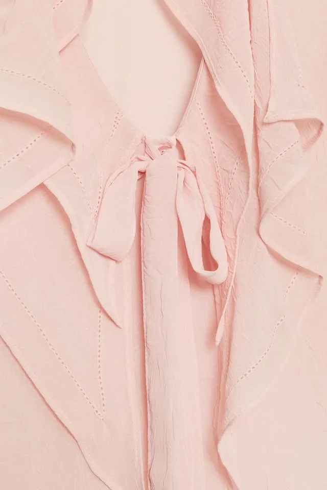 RUFFLED BLOUSE WITH TIE – image 9