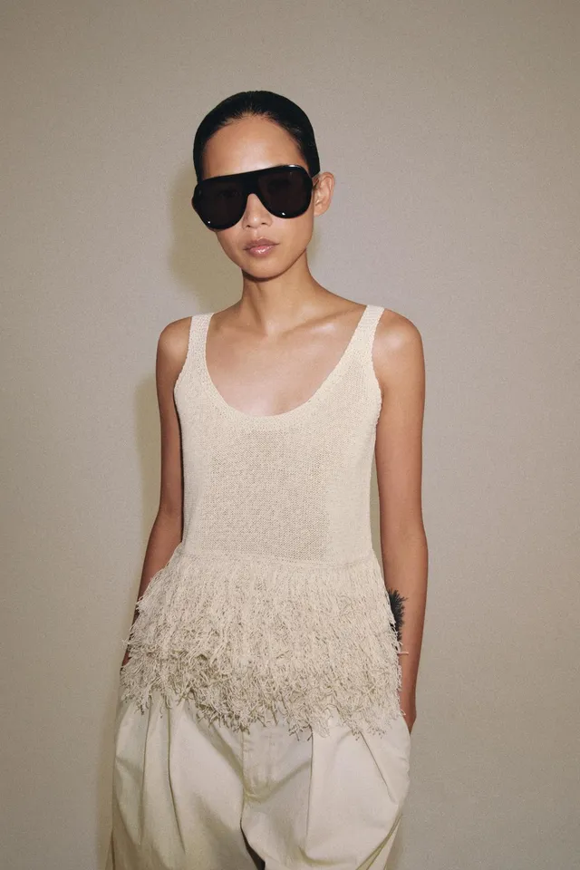 FRINGED KNIT TOP – image 2