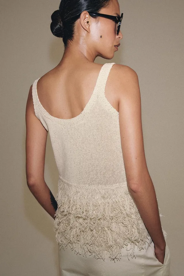 FRINGED KNIT TOP – image 3