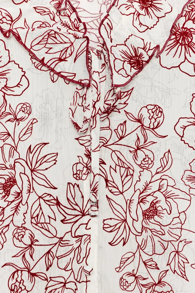 RUFFLED FLORAL BLOUSE – image 7