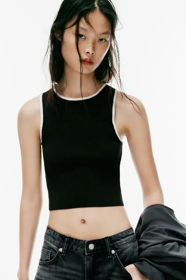 CONTRAST TRIM KNIT TOP – image 2