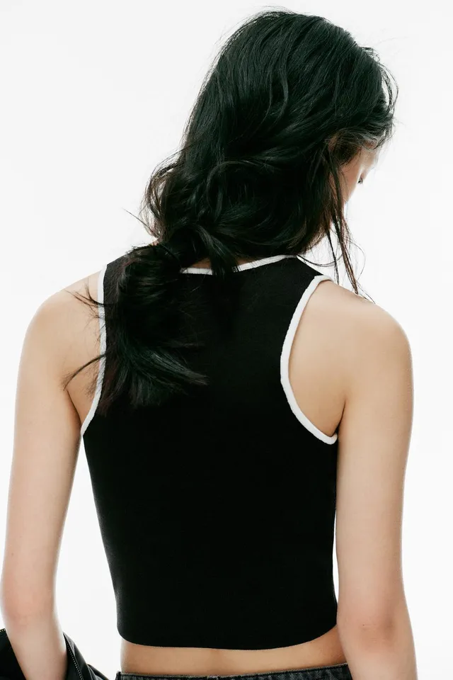CONTRAST TRIM KNIT TOP – image 4