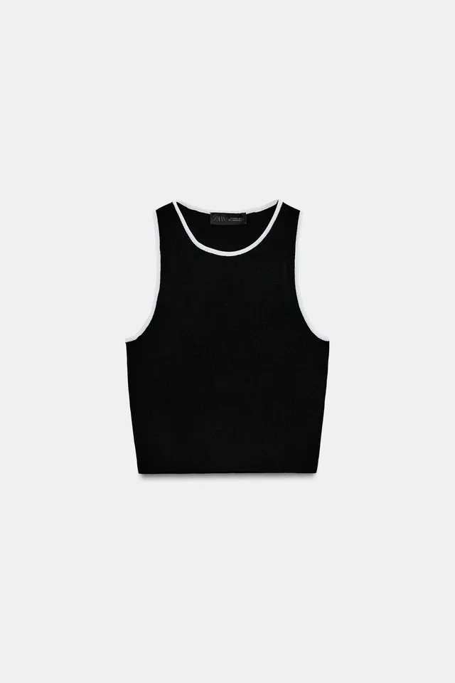 CONTRAST TRIM KNIT TOP – image 5