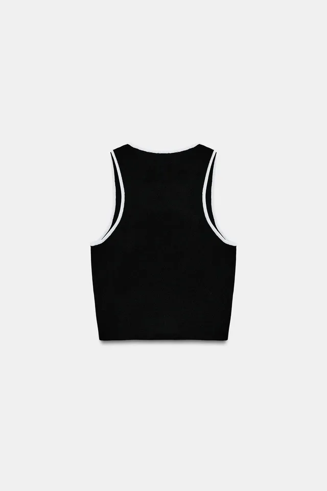 CONTRAST TRIM KNIT TOP – image 6