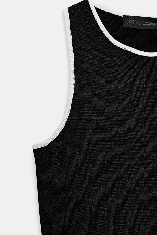CONTRAST TRIM KNIT TOP – image 7