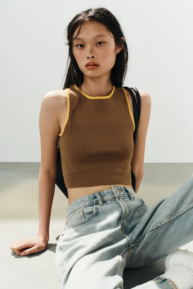 CONTRAST TRIM KNIT TOP – image 4