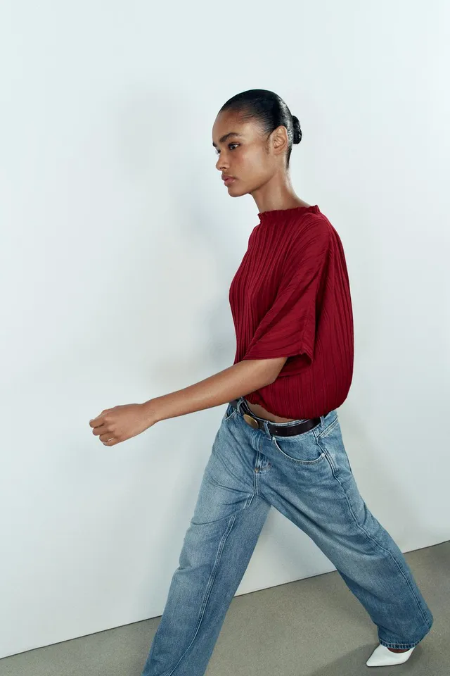 WIDE RIBBED KNIT TOP – image 4