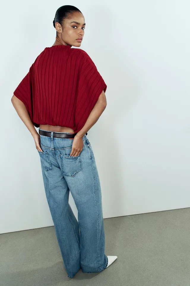 WIDE RIBBED KNIT TOP – image 5