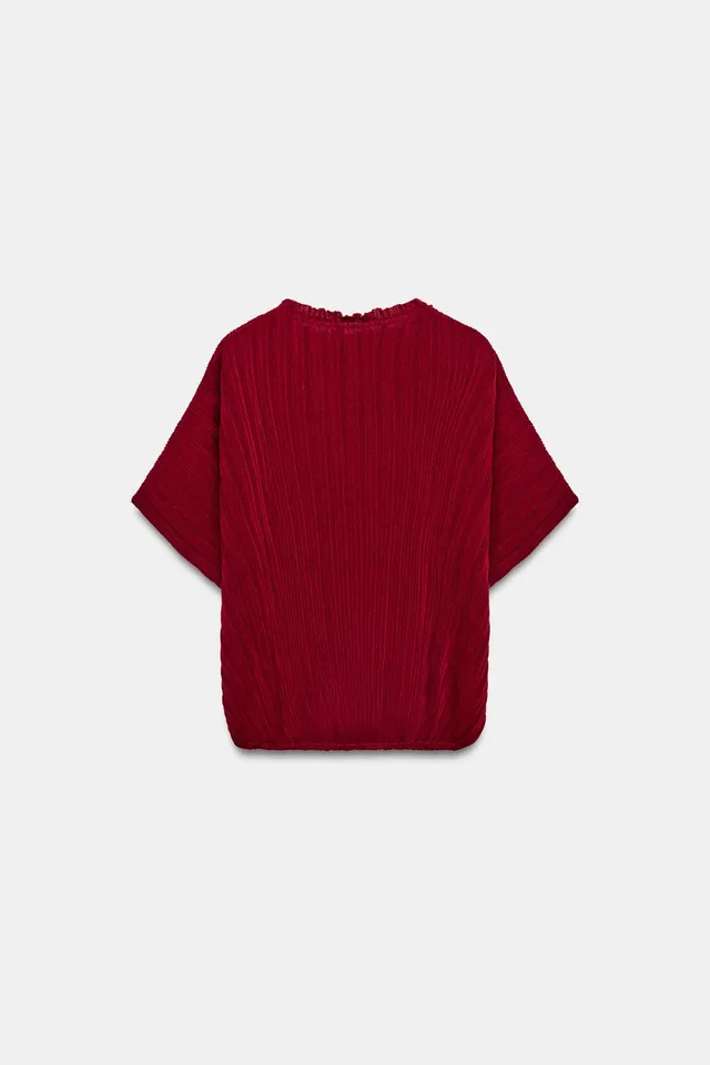 WIDE RIBBED KNIT TOP – image 7