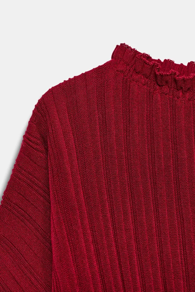 WIDE RIBBED KNIT TOP – image 8