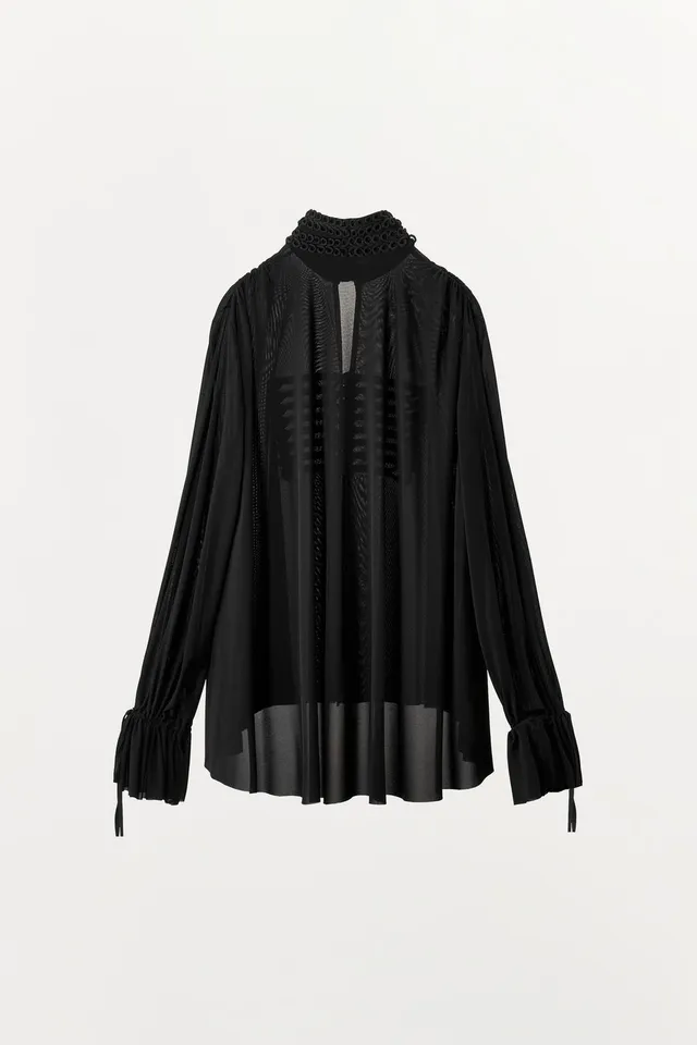 OVERSIZE FROG FASTENING BLOUSE – image 5