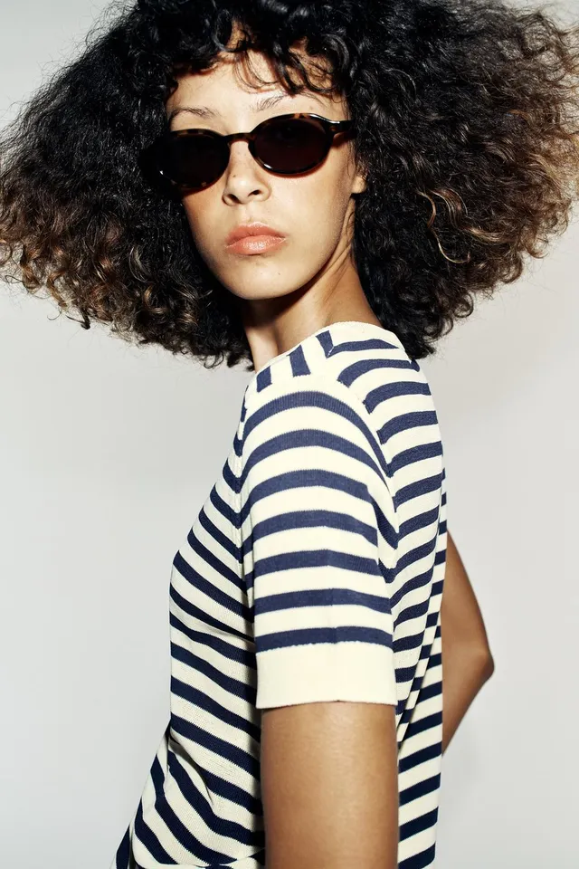 STRIPED KNIT TOP – image 4