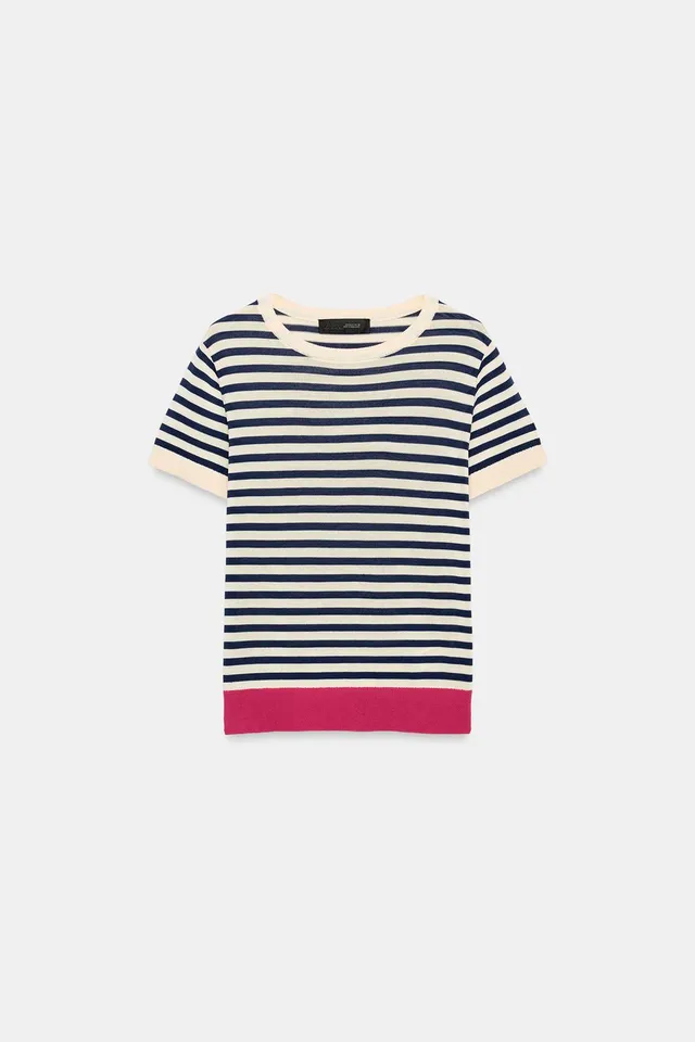 STRIPED KNIT TOP – image 5