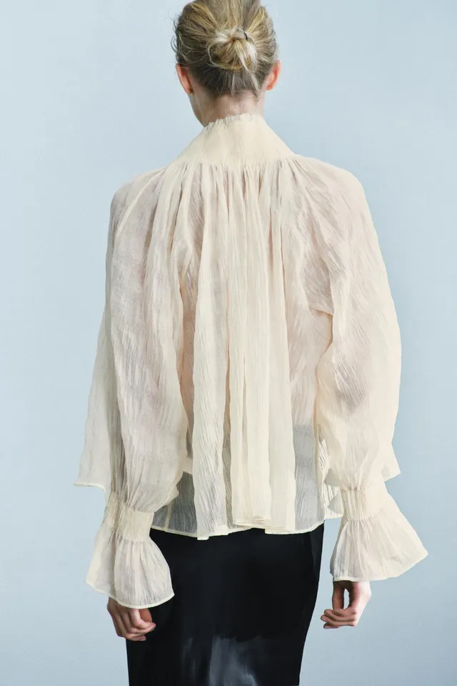 ZW COLLECTION GATHERED LYOCELL BLEND BLOUSE – image 4