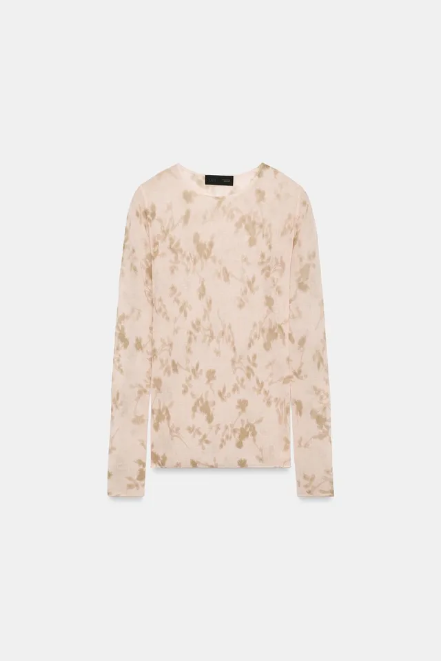 FINE KNIT FLORAL PRINT TOP – image 5