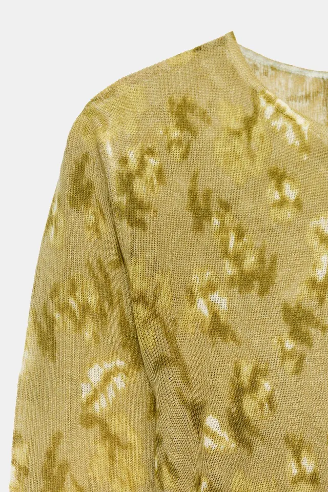 PRINTED FINE KNIT TOP – image 6