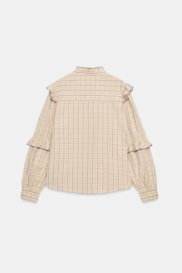 CHECK RUFFLE BLOUSE – image 8