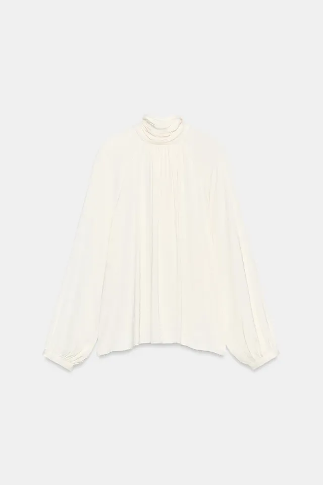 FLOWING BLOUSE WITH TIE DETAIL – image 5