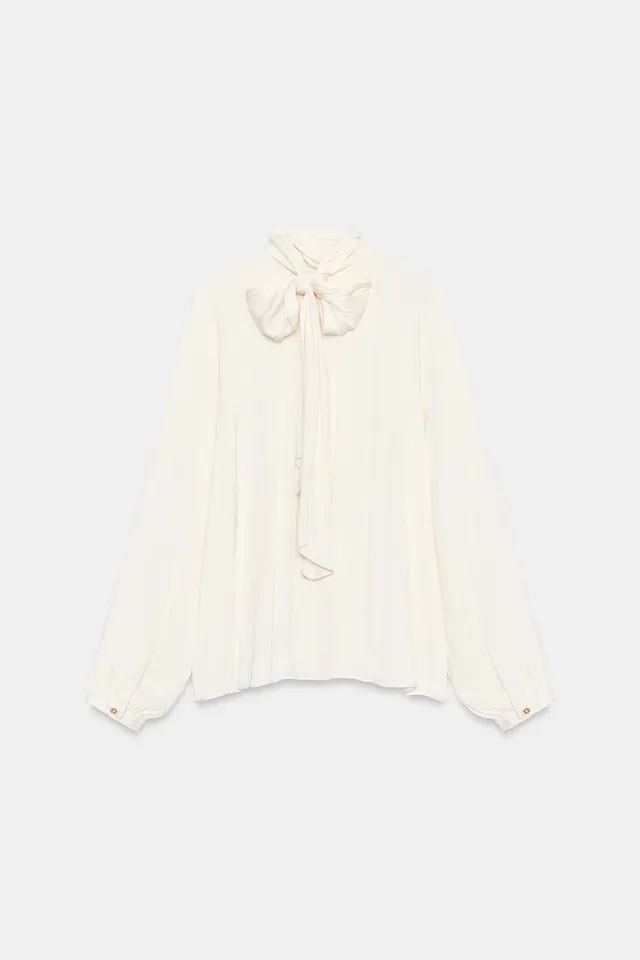 FLOWING BLOUSE WITH TIE DETAIL – image 6