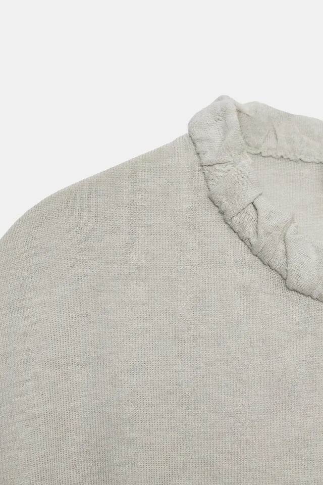 KNIT TOP WITH GATHERED NECK – image 9