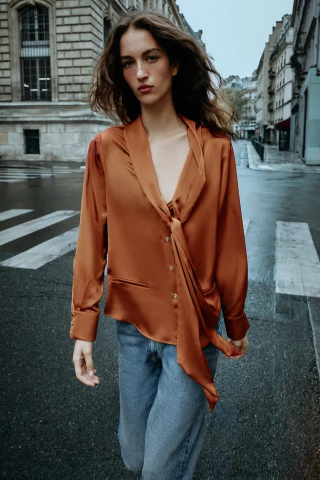 SATIN BOW BLOUSE – image 2