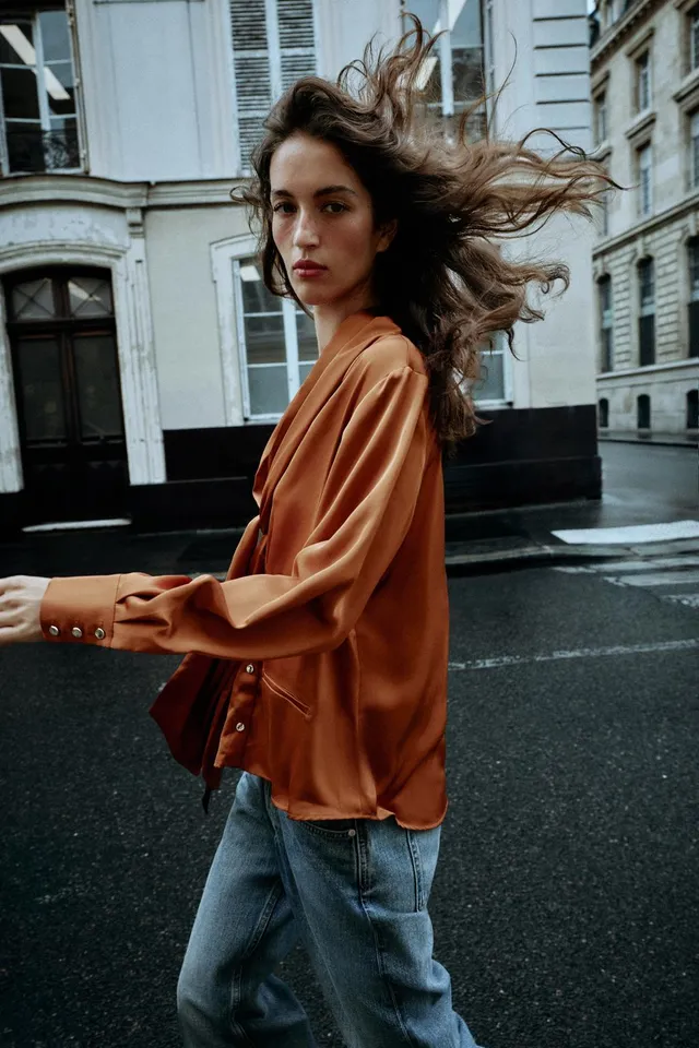 SATIN BOW BLOUSE – image 4