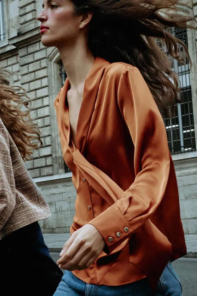 SATIN BOW BLOUSE – image 6