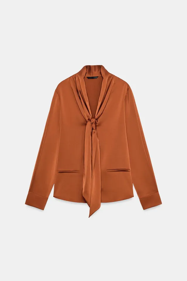SATIN BOW BLOUSE – image 7