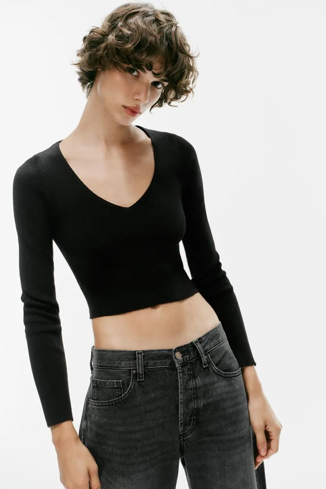 CROSSOVER BACK KNIT TOP – image 2