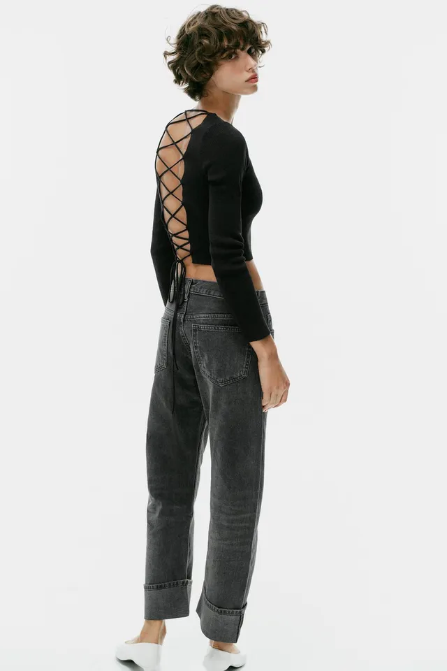CROSSOVER BACK KNIT TOP – image 4