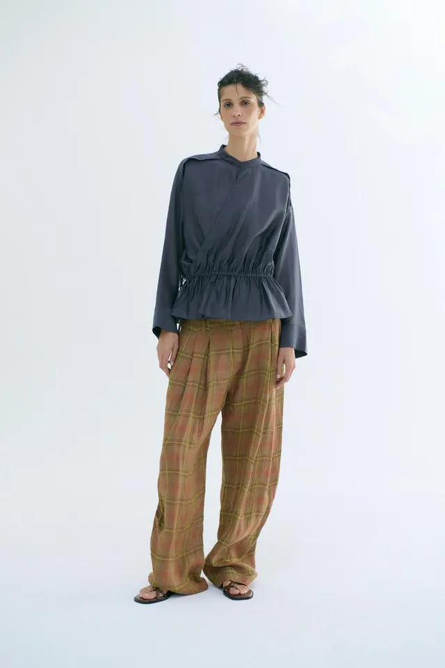 بلوزة منسدلة متصالبة ZW COLLECTION