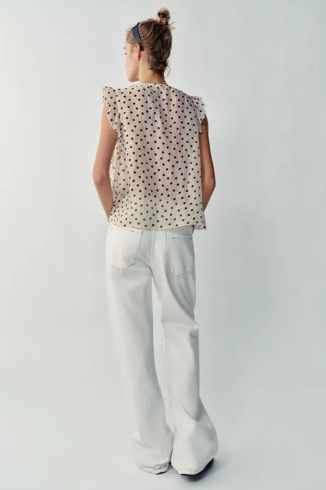PRINTED POLKA DOT BLOUSE – image 5